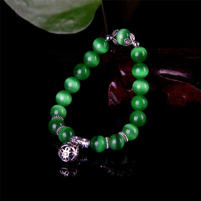 Bracelet porte-bonheur œil de chat tibétain Foviel