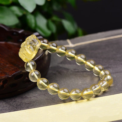 Bracelet de richesse PiXiu en citrine Feng Shui Foviel