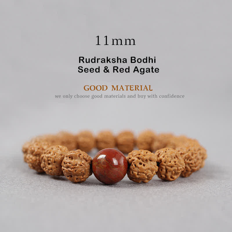 Buddhastoneshop Tibet Rudraksha Bodhi Seed Dzi Bead Amber Turquoise Wealth Bracelet
