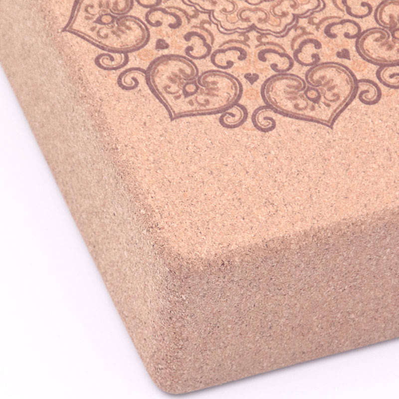 Buddha Stones Tibetan Mandala Mindful Yoga Cork Block Yoga Cork Block buddhastoneshop 12
