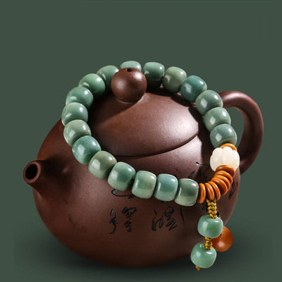 Bracelet de succès en graines de bodhi cyan Foviel