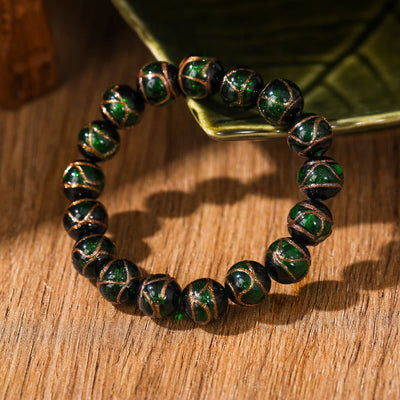 Buddha Stones Tibetan Classic Liuli Glass Bead Luck Wealth Bracelet - image 7