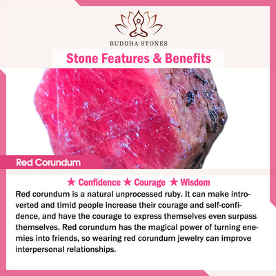 Buddha Stones Emerald Crystal Red Corundum Confidence Courage Ring Earrings Necklace Pendant Necklaces & Pendants BS 13