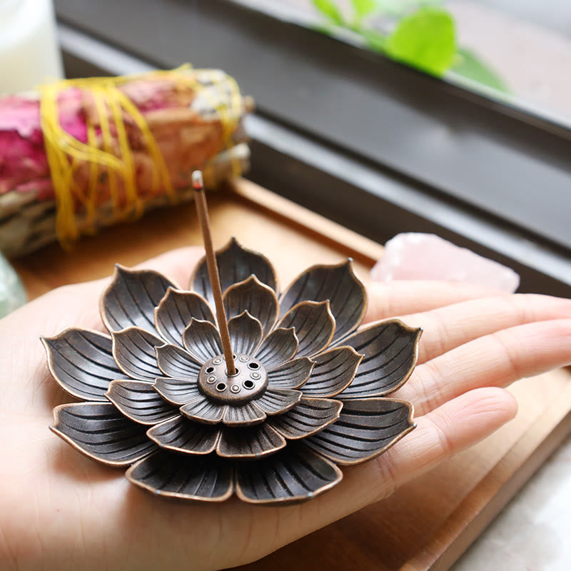 Buddha Stones Creative Six-hole Lotus Incense Burner Incense Burner BS 6