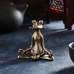 Buddha Stones Mini Small Frog Turtle Koi Fish Snail Crab Copper Wealth Home Decoration Decorations BS Frog Decoration&Incense Burner