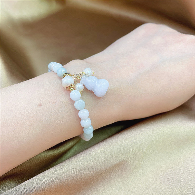 Buddha Stones Jade Gourd Blessing Protection Charm Bracelet Bracelet BS 2