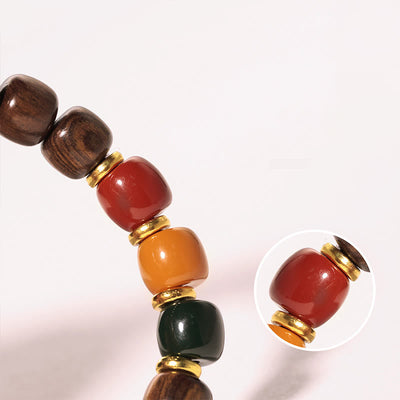 Buddha Stones Ebony Wood Rosewood Peace Balance Bracelet Bracelet BS 17