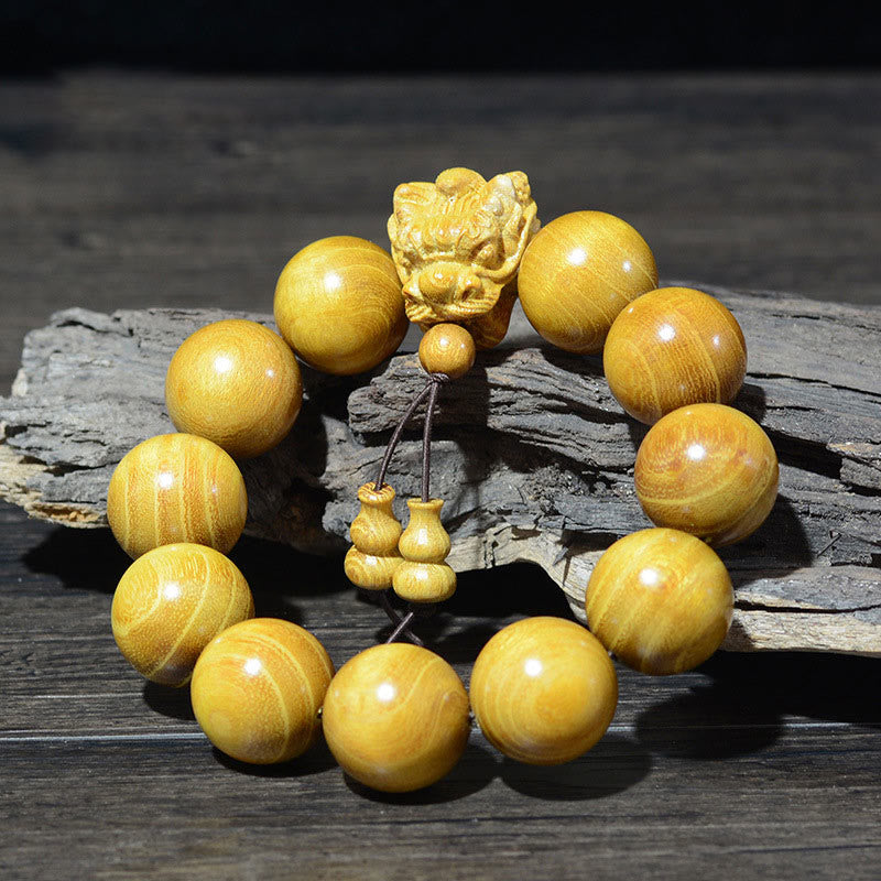 GRATUIT aujourd'hui : Bracelet de protection sculpté en bois de rose, énergie de guérison