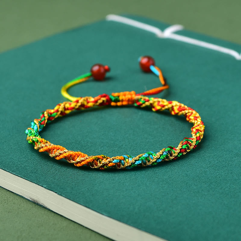 Buddha Stones Colorful Rope Luck Handcrafted Zongzi Charm Bracelet Bracelet BS Colorful Rope Adult(Wrist Circumference 16-19cm)