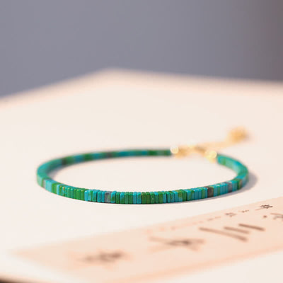 Buddha Stones Turquoise Beaded Friendship Strength Chain Bracelet Bracelet BS 3
