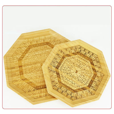 Buddha Stones Feng Shui Bamboo Bagua Map Harmony Energy Map Bagua Map BS 30