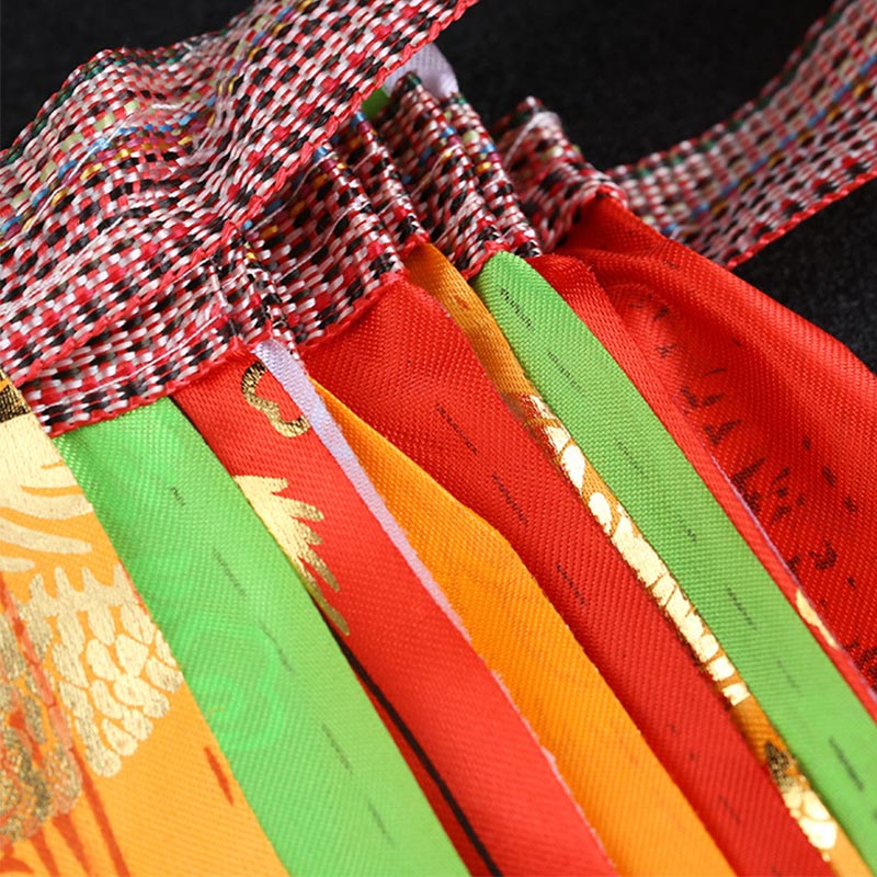 Buddha Stones Tibetan 5 Colors Windhorse Blessing Dragon Pattern Outdoor 20 Pcs Prayer Flag Decoration Decorations buddhastoneshop 3