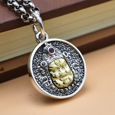 Foviel 925 Sterling Silber Zakiram Göttin des Reichtums Dorje Vajra spirituelle Halskette Anhänger