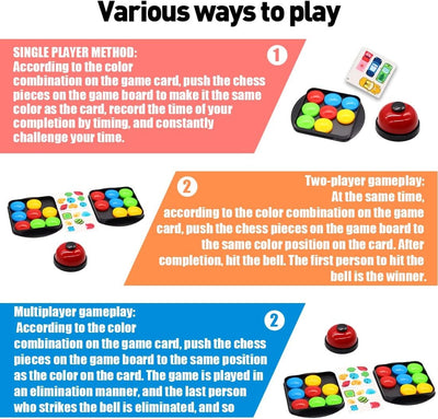 Fidtoy Push the Ball Quickly Pattern Multiplayer Game for Kids Fast Color Matching Board Game Logic Thinking Toy Ages 3-8