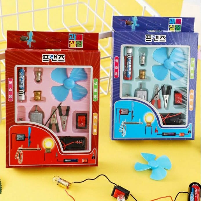 Jeu de circuit ventilateur et lumière à monter soi-même - Expérience scientifique logique pour enfants - 185