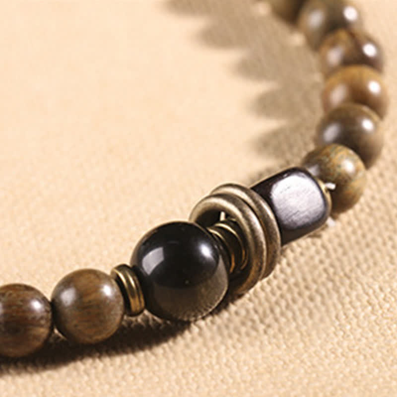 Buddha Stones Tibetan Green Sandalwood Crystal Soothing Peace Bracelet Bracelet BS 14