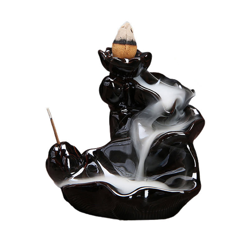 Handcrafted Waterfall Incense Holder Backflow Cone Ceramic Burner Incense Burner BS Ceramic