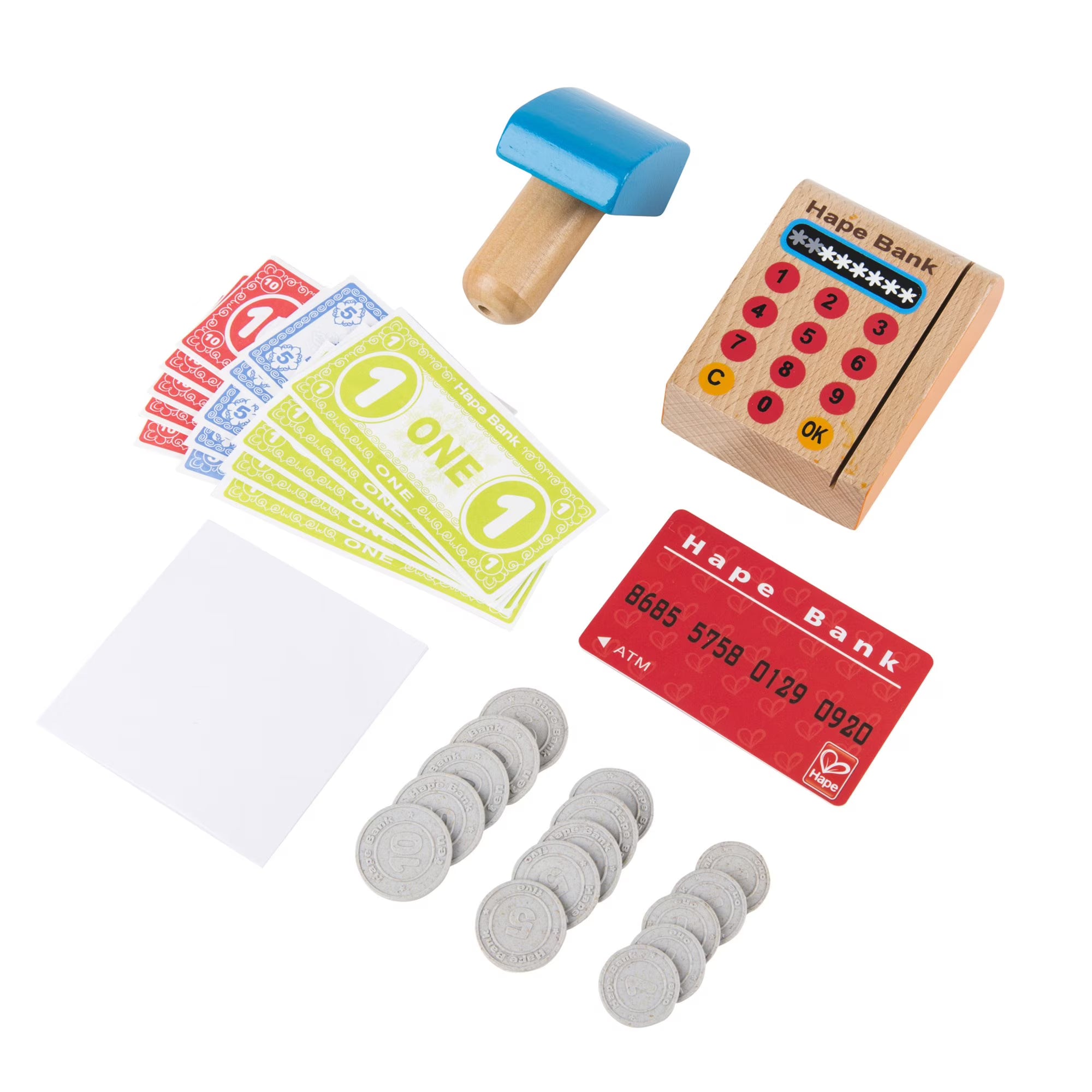 Fidtoy Wooden Cash Register Toy Kids Pretend Shop Play Set