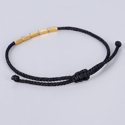 Buddha Stones Handcrafted Copper Bead Protection Braided String Bracelet Bracelet BS 6