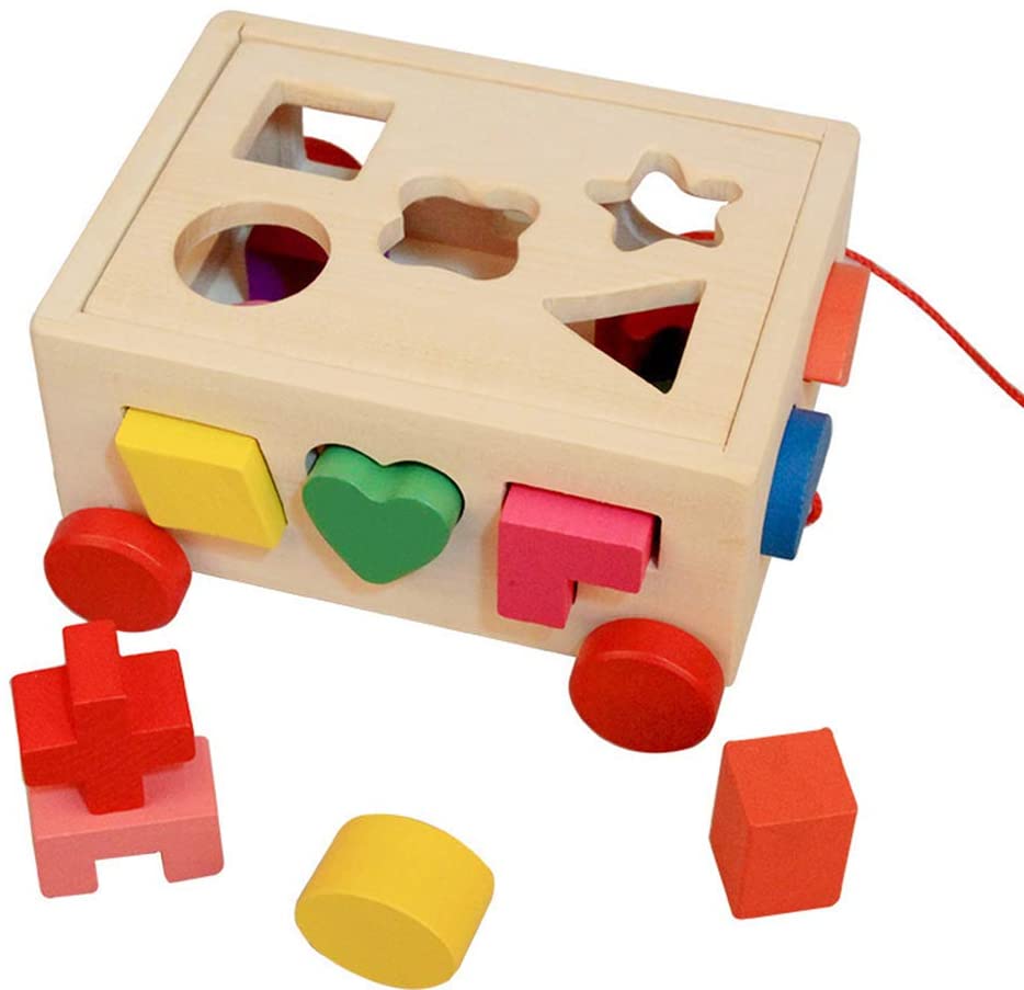Le kit de jeu en bois Cube Car (15 formes)