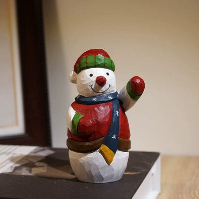 Adornos de Navidad de Madera Maciza Tallados a Mano