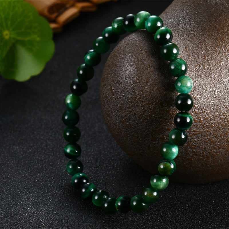 Buddha Stones Natural Green Tiger Eye Strength Bracelet Bracelet BS 5