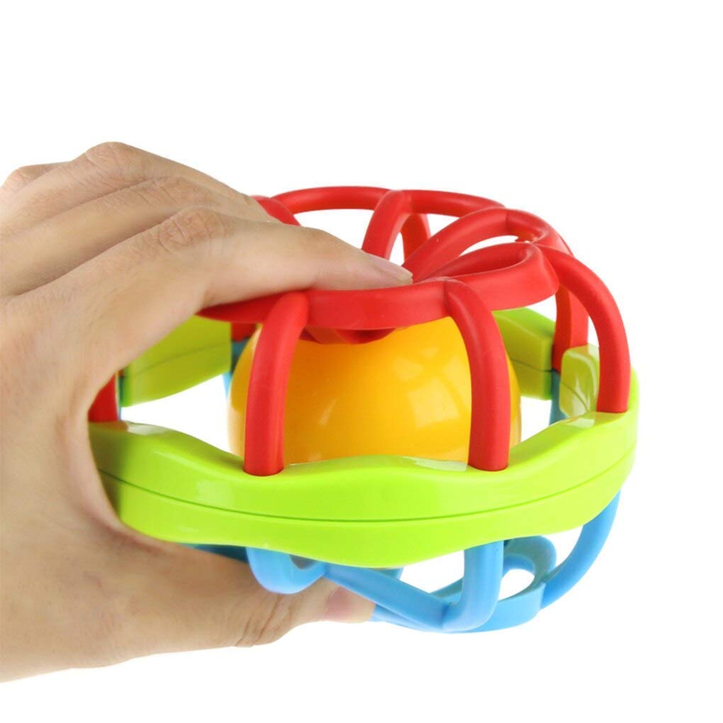 Fidtoy Hochet Bébé Balle et Maracas en ABS Alimentaire Jouet Sensoriel