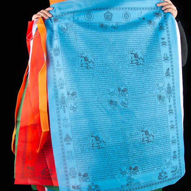 Buddha Stones Tibetan 5 Colors Windhorse Happiness Auspicious Outdoor Prayer Flag TIBETAN PRAYER FLAGS buddhastoneshop 10
