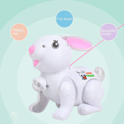 Lapin musical Fidtoy avec lumières, sons et fonction de saut