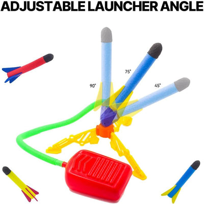 Fidtoy Lance-roquettes à air pour enfants – Jouet extérieur Stomp Rocket STEM de jeu actif