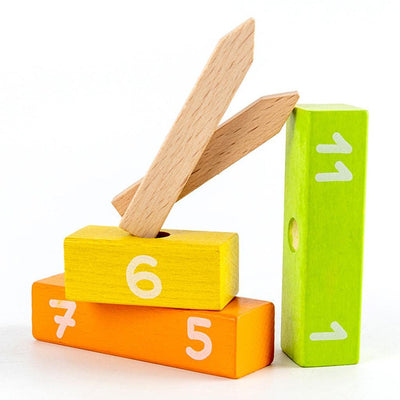 Puzle de construcción de reloj de madera