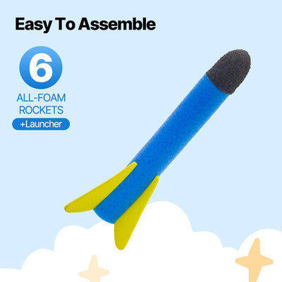 Fidtoy Lance-roquettes à air pour enfants – Jouet extérieur Stomp Rocket STEM de jeu actif