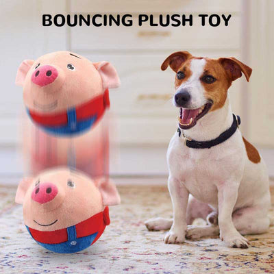 Fidtoy Jouet en peluche interactif pour bébés et animaux de compagnie | Jouet sonore rebondissant pour jouer à la maison