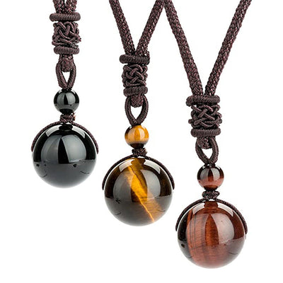 Buddhastoneshop Tibetan Tiger's Eye Protection Necklace