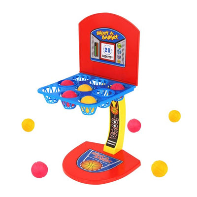 Fidtoy Mini Desktop Basketball Game with Hoop and Catapults