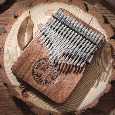 Buddha Stones Kalimba 34 Keys Thumb Piano Tree of Life Design Portable Finger Marimba Piano 2