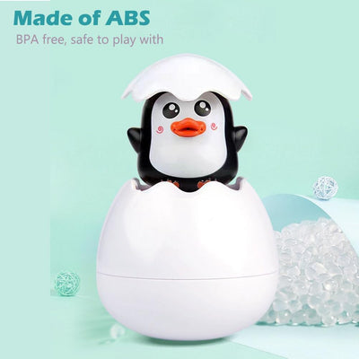 Fidtoy Penguin Hatching Bath Toy for Toddlers – Interactive Egg Water Spray Bath Toy
