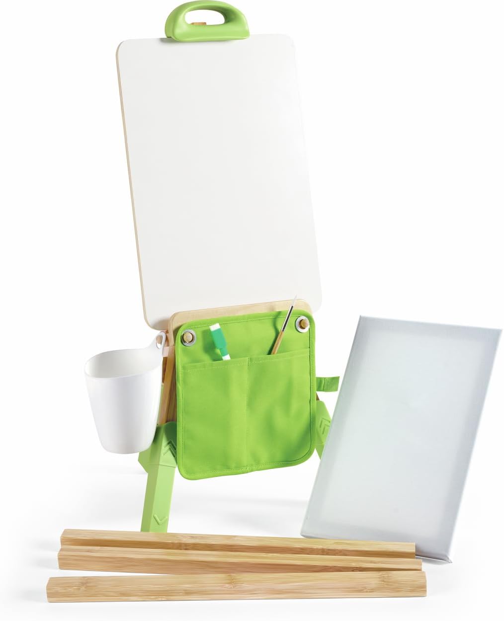 Fidtoy Bamboo Art Easel Set for Kids Portable Drawing Stand