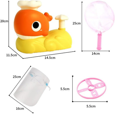 Juguete lanzador de discos voladores de ballena Fidtoy con redes de captura
