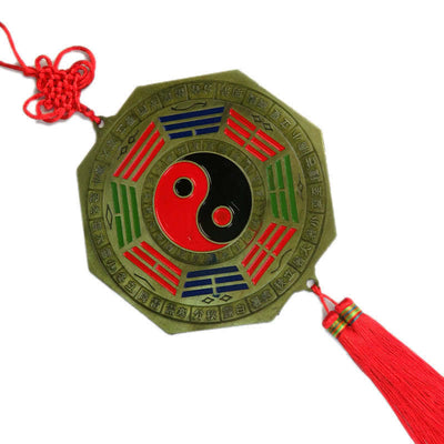 Buddha Stones Feng Shui Bagua Map Chinese Knotting Harmony Energy Map Mirror Bagua Map BS 17CM Bagua Map