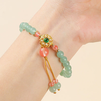 Buddha Stones Green Aventurine Luck Bead Tassel Bracelet Bracelet BS Green Aventurine(Luck♥Positivity)