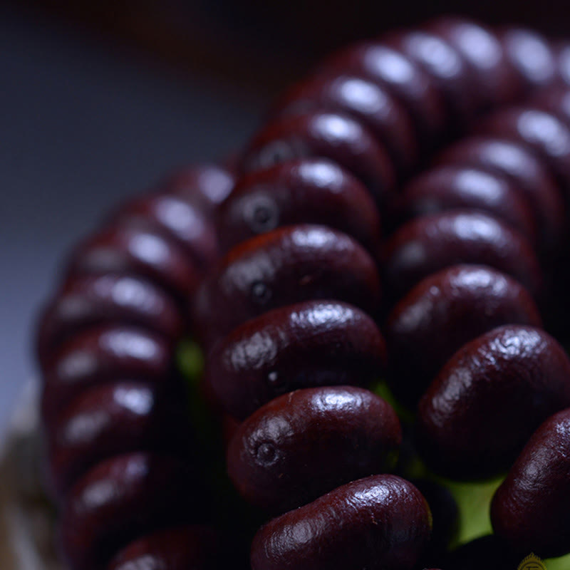 Buddha Stones Natural Tibet 108 Mala Beads Purple Bodhi Seed Wealth Bracelet Mala Bracelet BS 5