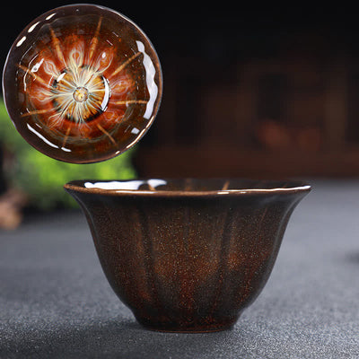 Buddha Stones Colorful Ceramic Teacup Home Office Tea Cups - Brown - image 87