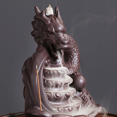 Buddha Stones Dragon Pattern Success Ceramic Incense Burner Decoration Incense Burner BS 2