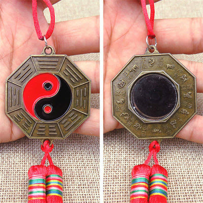 Buddha Stones Feng Shui Bagua Map Chinese Knotting Harmony Energy Map Mirror Bagua Map BS 4