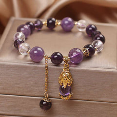 Buddha Stones  Natural Amethyst PiXiu Healing Bracelet Bracelet BS Amethyst