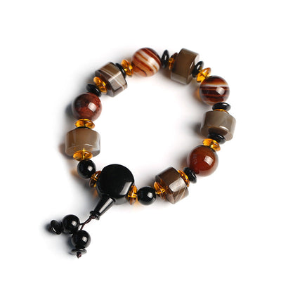 Buddha Stones Natural Sardonyx Luck Bracelet Bracelet BS Sardonyx