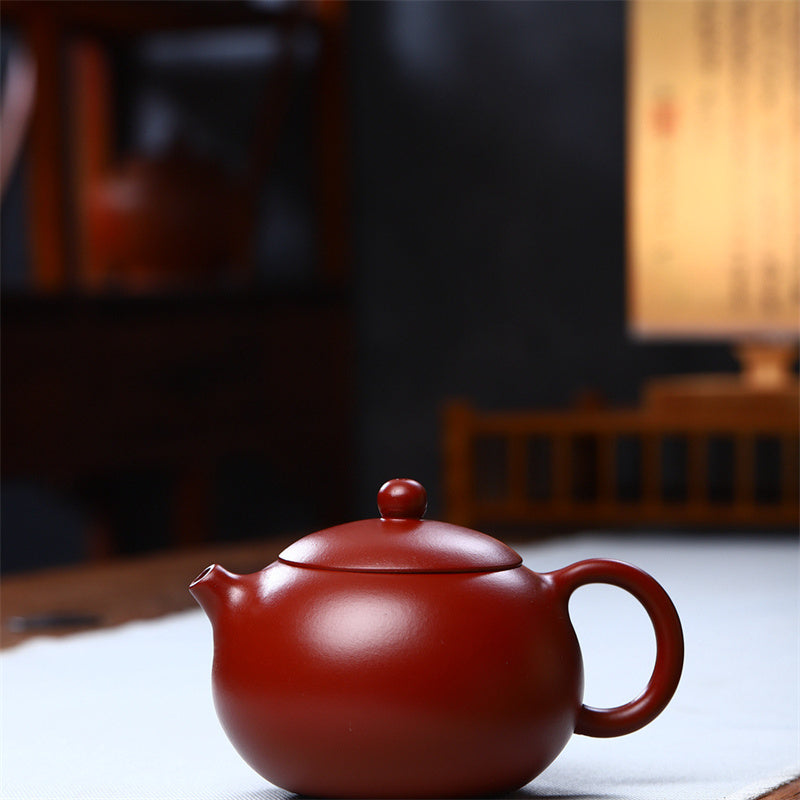 Buddha Stones Vintage Xishi Teapot Purple Clay Kung Fu Teapot 240ml Teapot BS 8