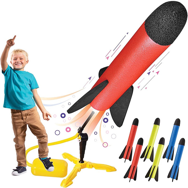 Fidtoy Lance-roquettes à air pour enfants – Jouet extérieur Stomp Rocket STEM de jeu actif