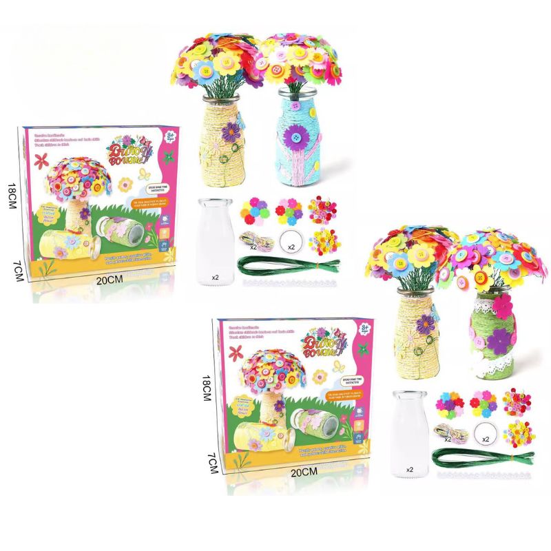 Kit de bricolage pour bouquets de boutons et de feutre
